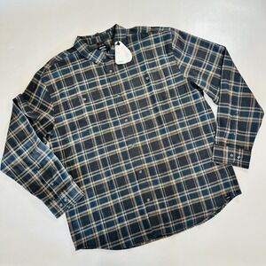 prAna Men's XXL Plaid Button Up Shirt NWT Standard Long Sleeve Organic Cotton